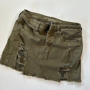 American Eagle Denim Green Skirt